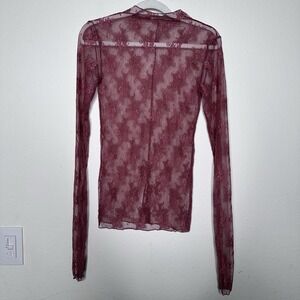 Free People Lady Lux Layering Top Pink Long Sleeve Small Intimately  Free